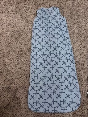 Sweet Bamboo Blue Airplane-Print Sleep Sack